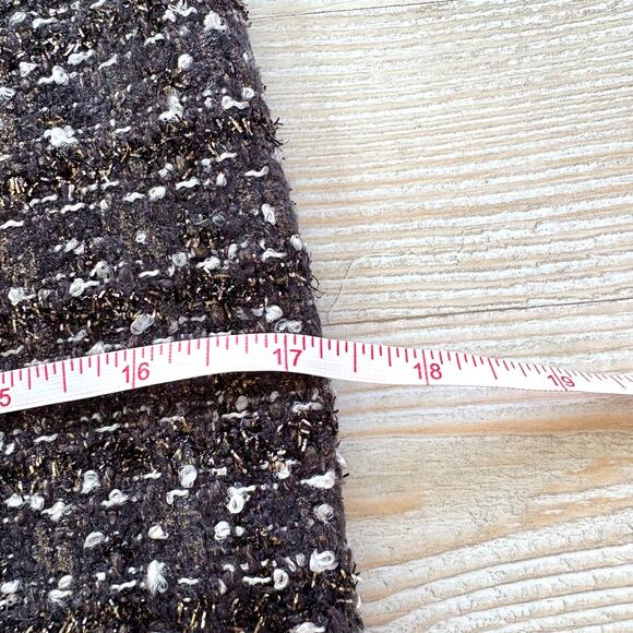 Boston Proper Tweed Jewel Sleeveless Shift‎ Dress | Black/Gold 6 - Picture 10 of 11